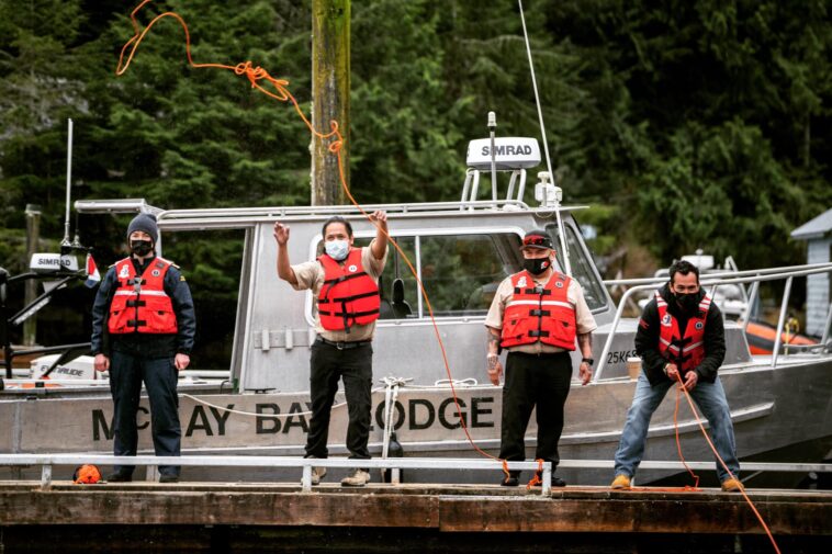 Heiltsuk Emergency Response Team staffed with a dozen volunteers trained to respond rapidly to future oil spills.
