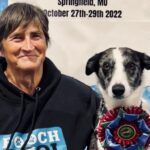 Hawkeye with owner and handler Kim Lepoidevin.