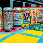 The Phillips summer octobox. This mix pack has the Tilt Lager, the Glitterbomb Hazy Pale Ale, the Tiger Shark Pale Ale, and the Solaris White Peach Ale.