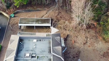 Campbell River has declared a state of emergency after apartment buildings were hit by landslide.