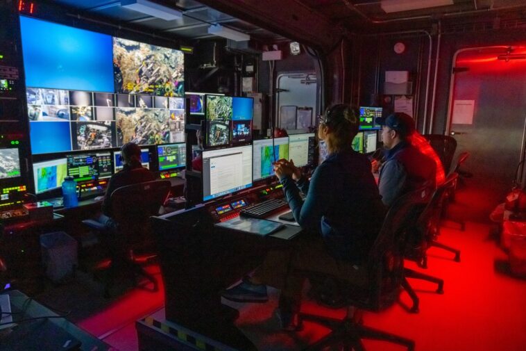 Researchers at an Ocean Networks Canada monitoring station