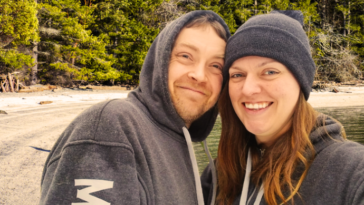 Ashley Tapp and Jeremy Brown of Ocean Legacy work to restore shorelines and oceans by processing marine debris. They frequently travel to remote locations by helicopter, where they lead teams of cleaners in sweeping the beaches of materials like lost fishing gear, garbage from ships, shipping containers, and even tsunami debris. The team then recycles, repurposes, or disposes of these materials in an effort to protect the environment. Foreground: Ashley Tapp on Facebook. Background: (Galiano Island) Liam Hill Allan | Dreamstime.com