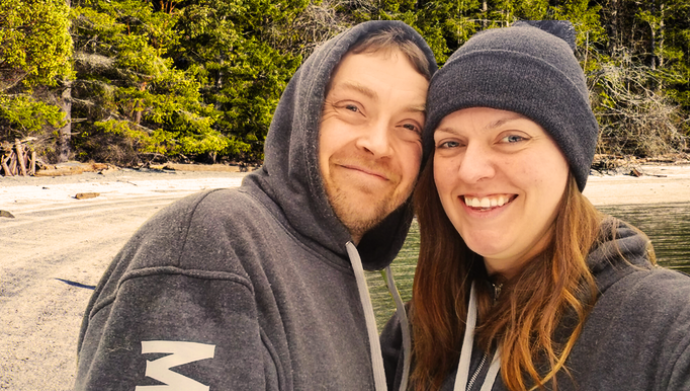 Ashley Tapp and Jeremy Brown of Ocean Legacy work to restore shorelines and oceans by processing marine debris. They frequently travel to remote locations by helicopter, where they lead teams of cleaners in sweeping the beaches of materials like lost fishing gear, garbage from ships, shipping containers, and even tsunami debris. The team then recycles, repurposes, or disposes of these materials in an effort to protect the environment. Foreground: Ashley Tapp on Facebook. Background: (Galiano Island) Liam Hill Allan | Dreamstime.com