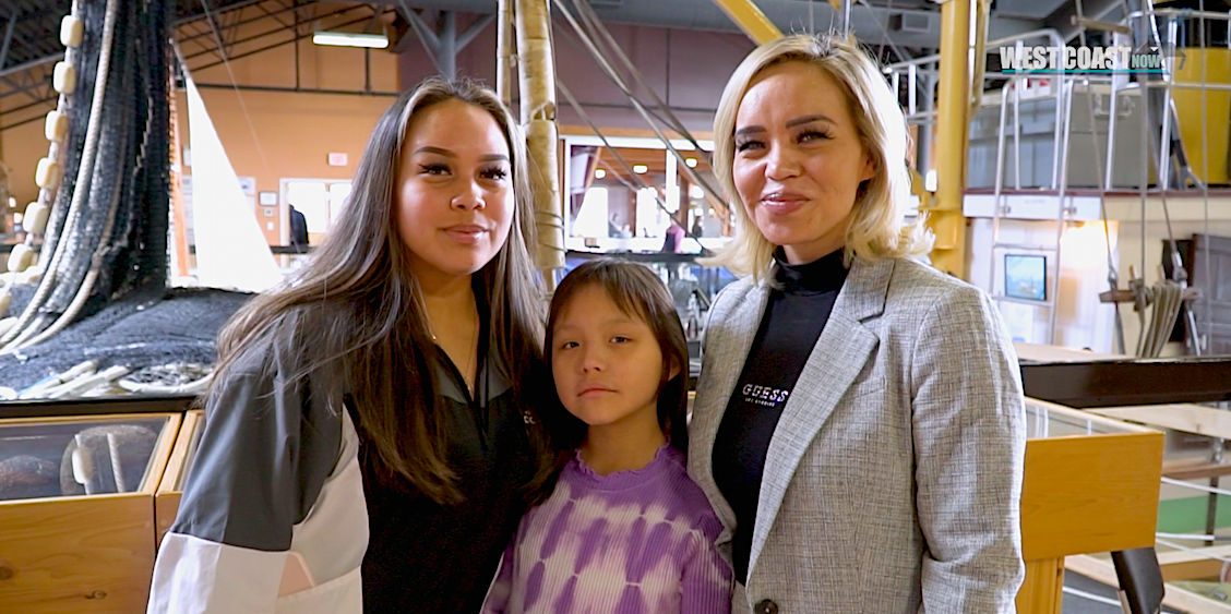 Natasha Marshall Gallic, the proud mother of two young fishing enthusiasts, Mercedes and Marilyn. Together, they navigate the waters with skill and determination, passing on the traditions of their ancestors to future generations, essential for owner-operator fisheries and the health of B.C. coastal communities. Photo by West Coast Now.