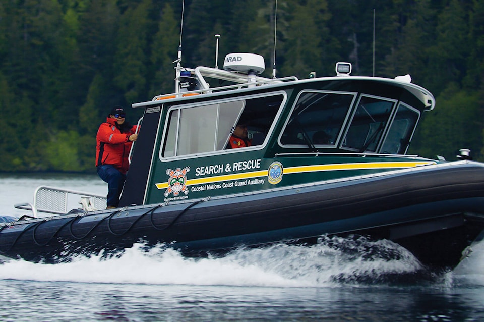 The Coastal Nations Coast Guard Auxiliary in a Search & Rescue boat.