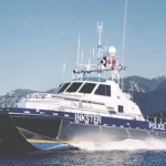 A police boat named "Inkster"