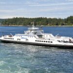 BC Ferries vessel cruising on British Columbia's coast
