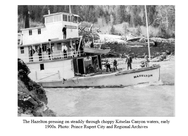 Sternwheleer steamboat "Hazelton" in PRince Rupert early 1900's